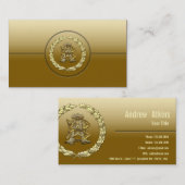 [154] AB & BA Monogram [Gold] Visitenkarte (Vorne/Hinten)