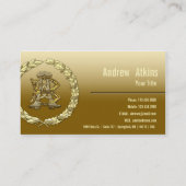 [154] AB & BA Monogram [Gold] Visitenkarte (Rückseite)