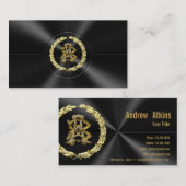 [154] AB & BA Monogram [Gold] Visitenkarte (Vorne/Hinten)