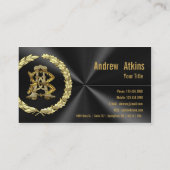 [154] AB & BA Monogram [Gold] Visitenkarte (Rückseite)