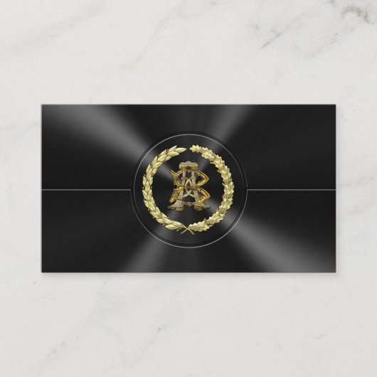 [154] AB & BA Monogram [Gold] Visitenkarte (Vorderseite)