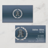 [154] AB & BA Silver Monogram Visitenkarte (Vorne/Hinten)