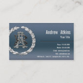 [154] AB & BA Silver Monogram Visitenkarte (Rückseite)