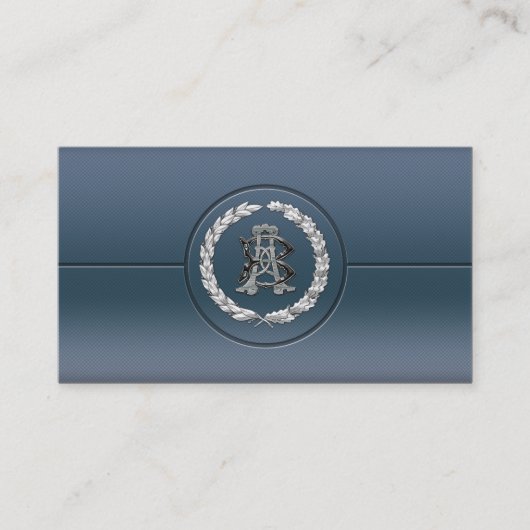 [154] AB & BA Silver Monogram Visitenkarte (Vorderseite)