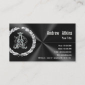 [154] AD & DA Monogramm [Silber] Visitenkarte (Rückseite)