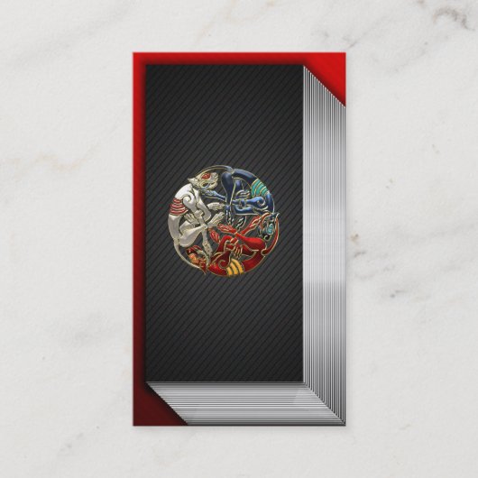 [154] Celtic-heilige Kunst - drei Hunde Visitenkarte (Vorderseite)