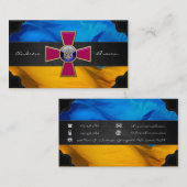 [154] Emblem der ukrainischen Streitkräfte Visitenkarte (Vorne/Hinten)