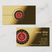 [154] Freimaurerquadrat und Kompassse [3. Grad] Visitenkarte (Vorne/Hinten)