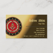 [154] Freimaurerquadrat und Kompassse [3. Grad] Visitenkarte (Rückseite)