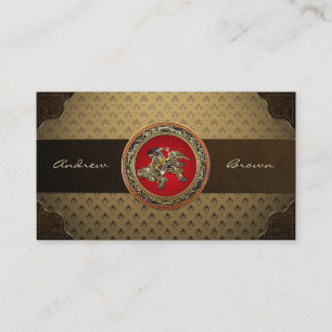 [154] Hokusai - Shoki Riding Shishi Lion Visitenkarte