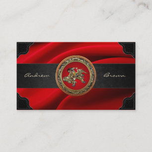 [154] Hokusai - Shoki Riding Shishi Lion Visitenkarte