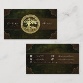 [154] Keltischer Baum des Lebens [Gold] Visitenkarte (Vorne/Hinten)