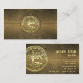 [154] Keltischer Baum des Lebens [Gold] Visitenkarte (Vorne/Hinten)
