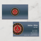 [154] Masonic Square and Compasses [3. Grad] Visitenkarte (Vorne/Hinten)