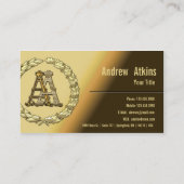 [154] OM-Monogramm [Gold] Visitenkarte (Rückseite)