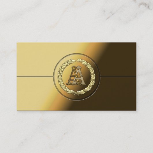 [154] OM-Monogramm [Gold] Visitenkarte (Vorderseite)