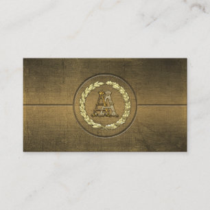 [154] OM-Monogramm [Gold] Visitenkarte