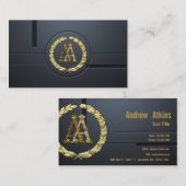 [154] OM-Monogramm [Gold] Visitenkarte (Vorne/Hinten)