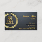 [154] OM-Monogramm [Gold] Visitenkarte (Rückseite)