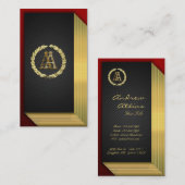 [154] OM-Monogramm [Gold] Visitenkarte (Vorne/Hinten)