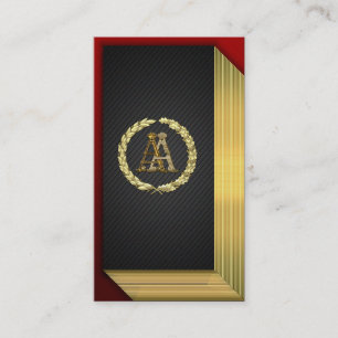 [154] OM-Monogramm [Gold] Visitenkarte