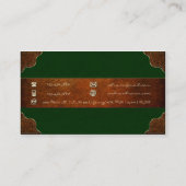 [154] OM Monogramm [Messing+Leder] Visitenkarte (Rückseite)