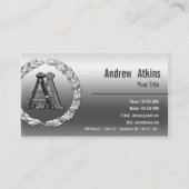 [154] OM Monogramm [Silber] Visitenkarte (Rückseite)