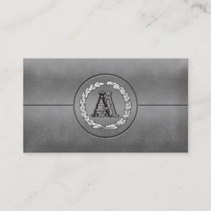 [154] OM Monogramm [Silber] Visitenkarte