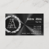 [154] OM Monogramm [Silber] Visitenkarte (Rückseite)