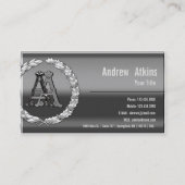 [154] OM Monogramm [Silber] Visitenkarte (Rückseite)