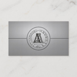 [154] OM Monogramm [Silber] Visitenkarte