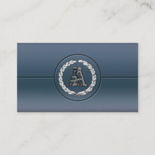 [154] OM Monogramm [Silber] Visitenkarte