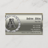 [154] OM Monogramm [Silber] Visitenkarte (Rückseite)