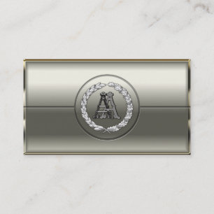 [154] OM Monogramm [Silber] Visitenkarte