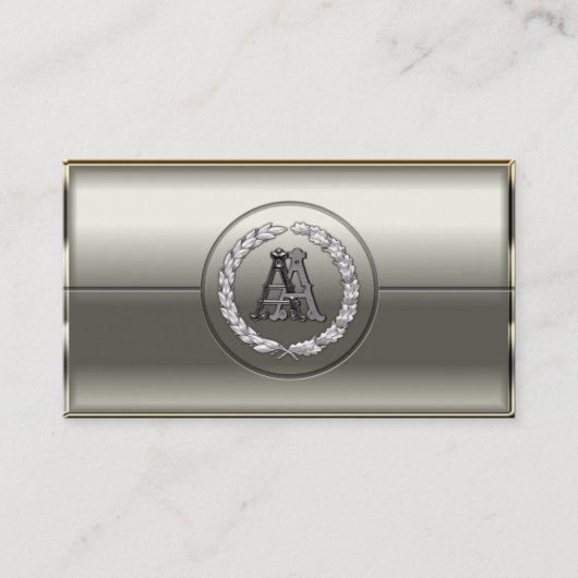 [154] OM Monogramm [Silber] Visitenkarte (Vorderseite)