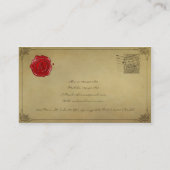 [154] OM Monogramm [Wachs-Siegel] Visitenkarte (Rückseite)