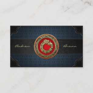 [154] Schlangengott Quetzalcoatl [Gold] Visitenkarte
