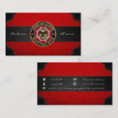 [154] Schottischer Ritus-doppelköpfiger Adler Visitenkarte (Vorne/Hinten)