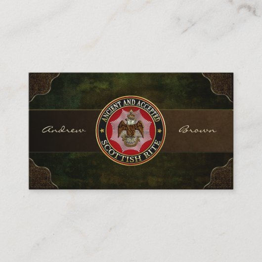 [154] Schottischer Ritus-doppelköpfiger Adler Visitenkarte (Vorderseite)