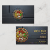[154] Tibetischer Doppeldorje Mandala Visitenkarte (Vorne/Hinten)