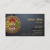 [154] Tibetischer Doppeldorje Mandala Visitenkarte (Rückseite)