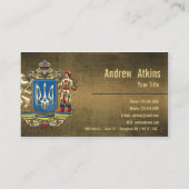 [154] Ukraine: Vorgeschlagene größere Wappen Visitenkarte (Rückseite)