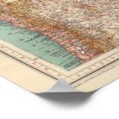 15556 Brasilien, Bolivien, Paraguay, Guyana Poster (Ecke)