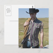 15599-RA Cowboy Postkarte (Vorne/Hinten)