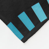 155 einfache, blaue und orangefarbene Formen Fleecedecke (Ecke)