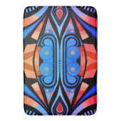 155 einfache, blaue und rote Muster Badematte (Vorderseite Vertikal)