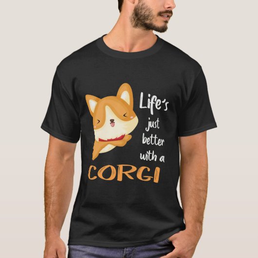 155 Leben ist einfach besser mit einem Corgi T-Shirt (Vorderseite)