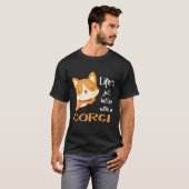 155 Leben ist einfach besser mit einem Corgi T-Shirt (Vorne ganz)