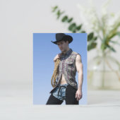 15608-RA Cowboy Postkarte (Stehend Vorderseite)