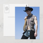 15608-RA Cowboy Postkarte (Vorne/Hinten)
